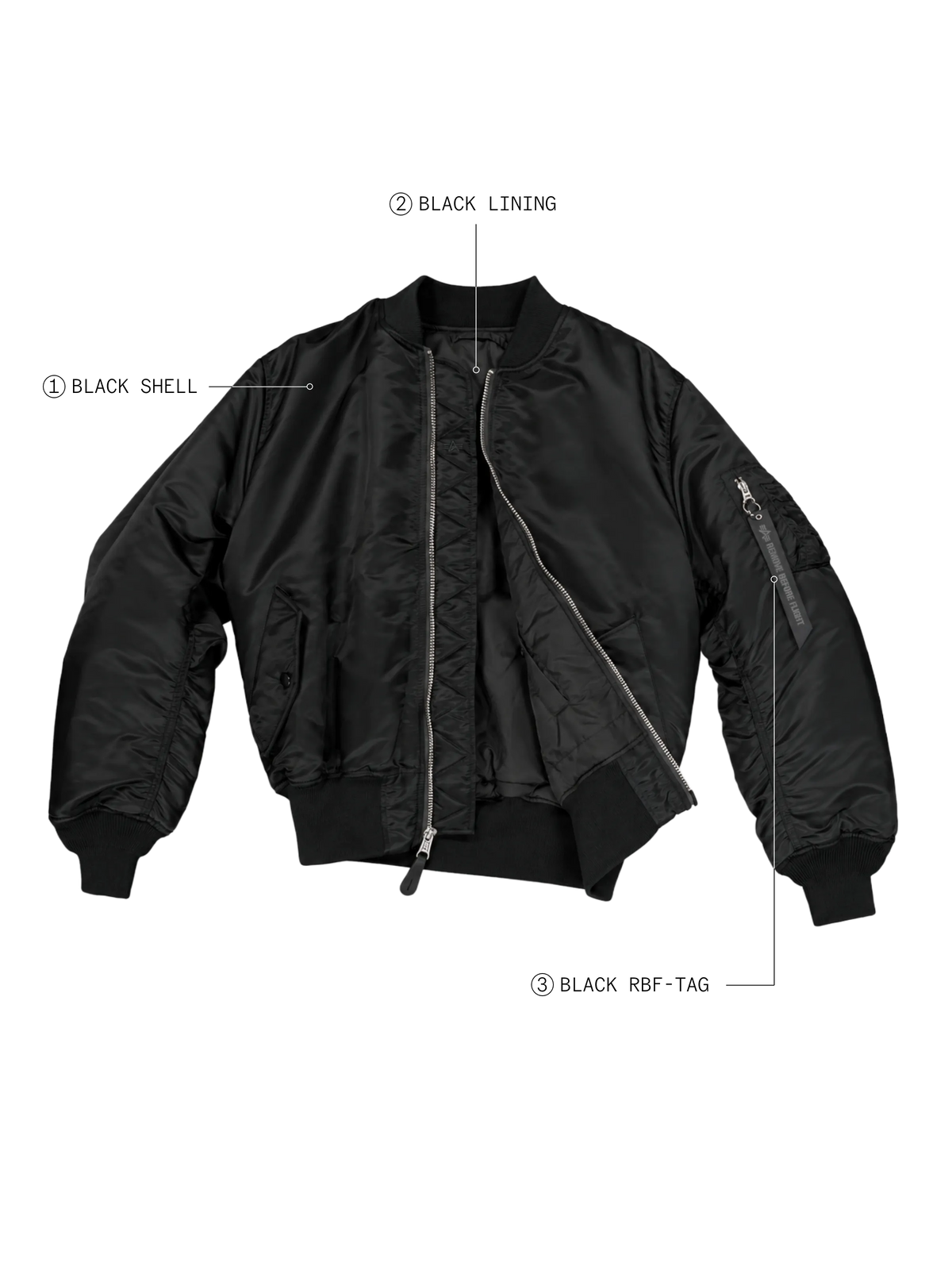 MA-1 Heritage Bomber Jacket / alpha industries / tripple black