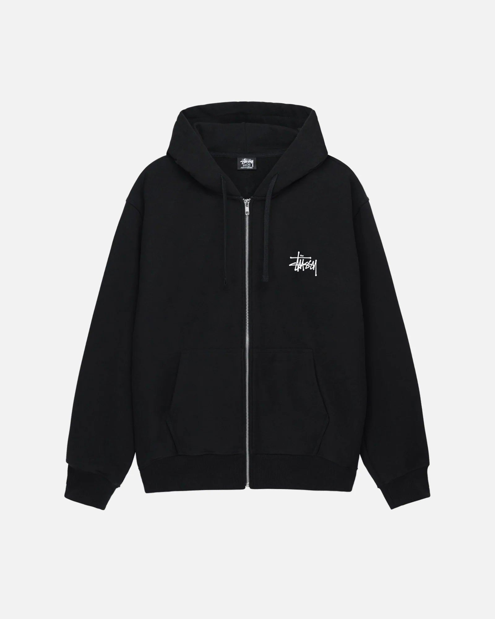 BASIC ST SSY ZIP HOODIE BLACK Spoon Clothes