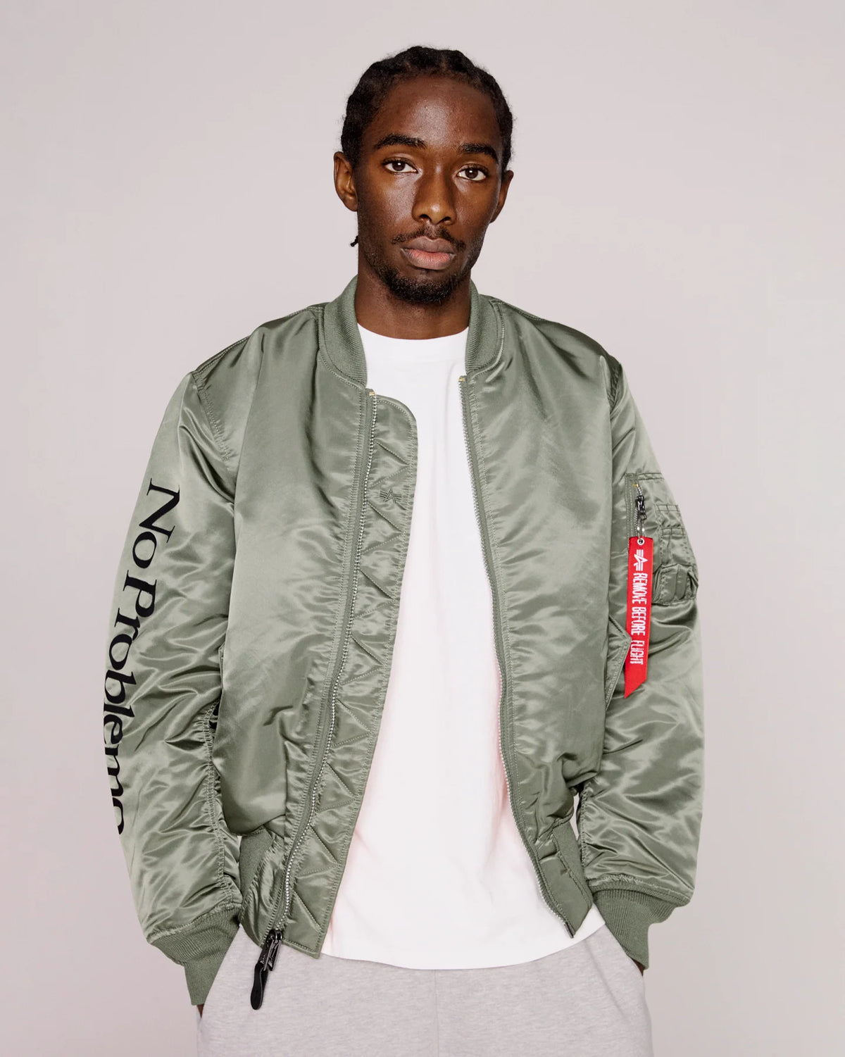 No Problemo x Alpha Industries MA-1 Jacket / sage green