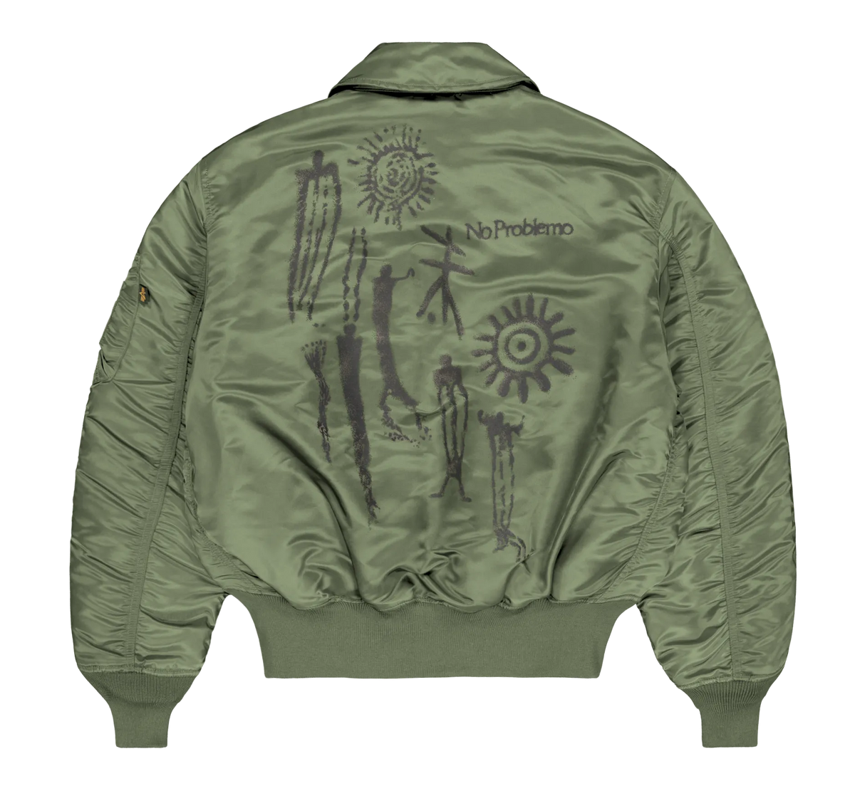 ALPHA x NO PROBLEMO CWU-45 Bomber Jacket / sage green