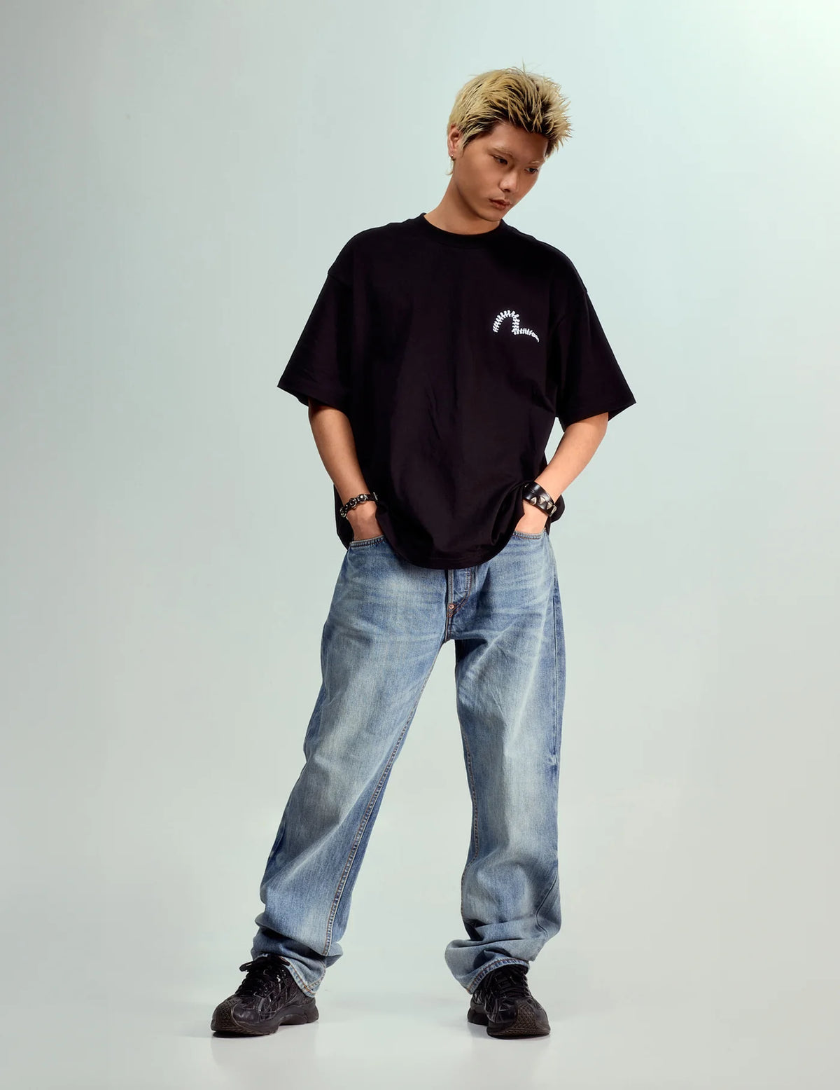 Daicock Print Baggy-Fit Jeans / evisu