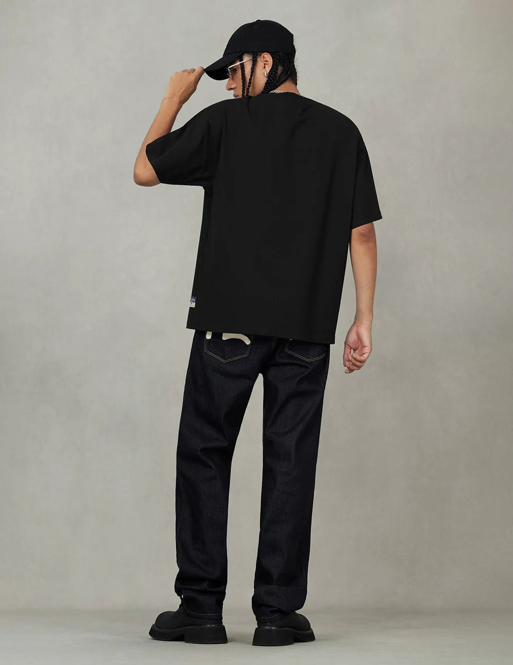 Seagull Embroidery T-shirt / EVISU / BLACK