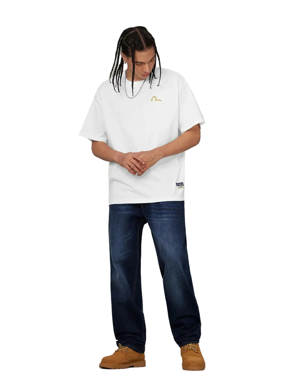 Seagull Embroidery T-shirt / EVISU / WHITE