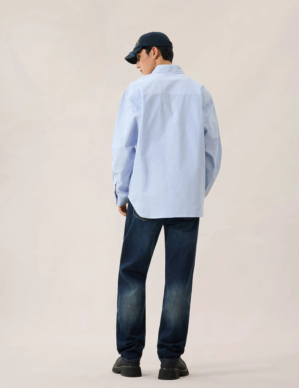 Seagull Print Oxford Shirt / EVISU / BLUE