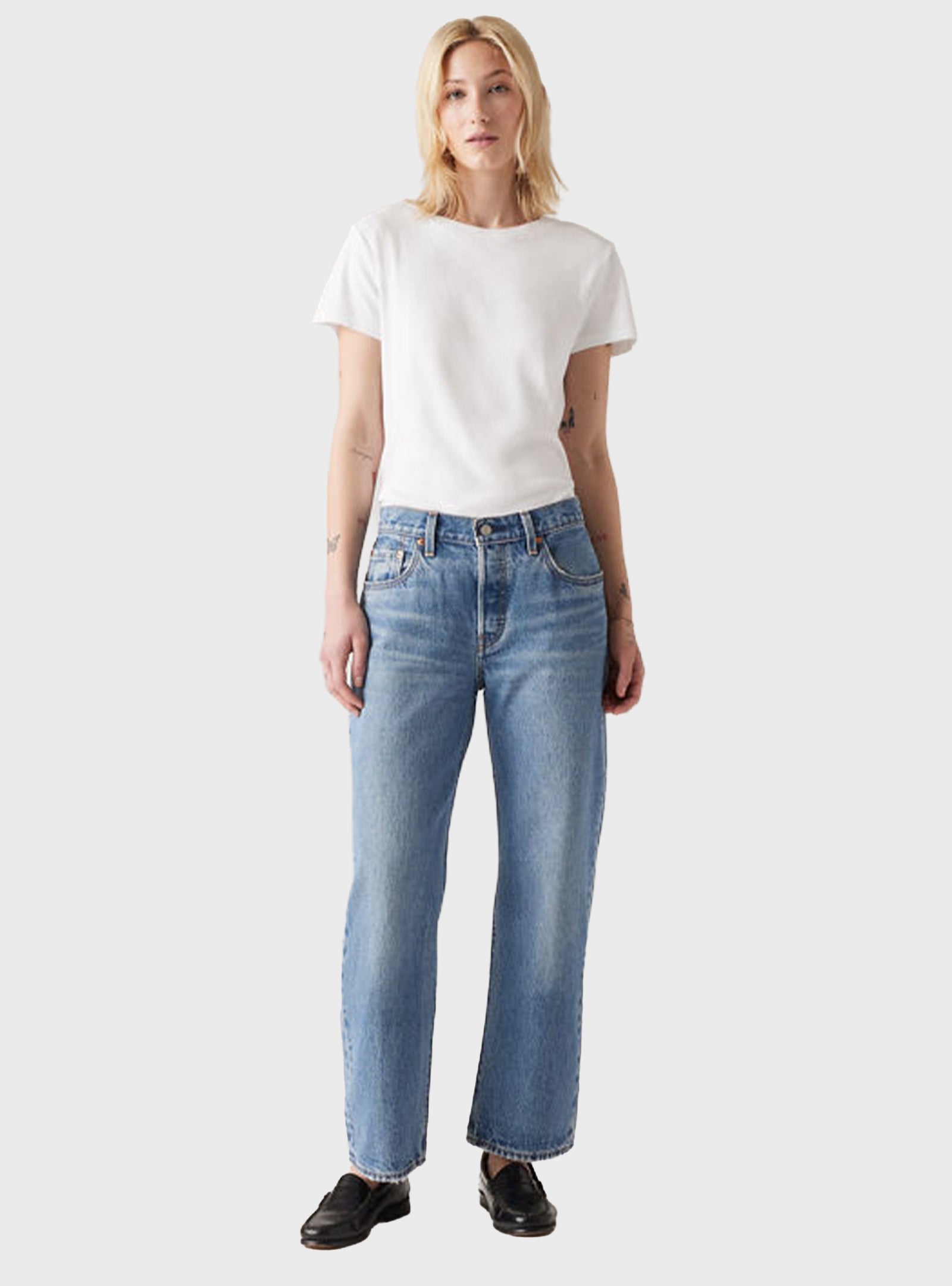 LEVI'S® W 501 90S ANKLE MED INDIGO - WORN IN