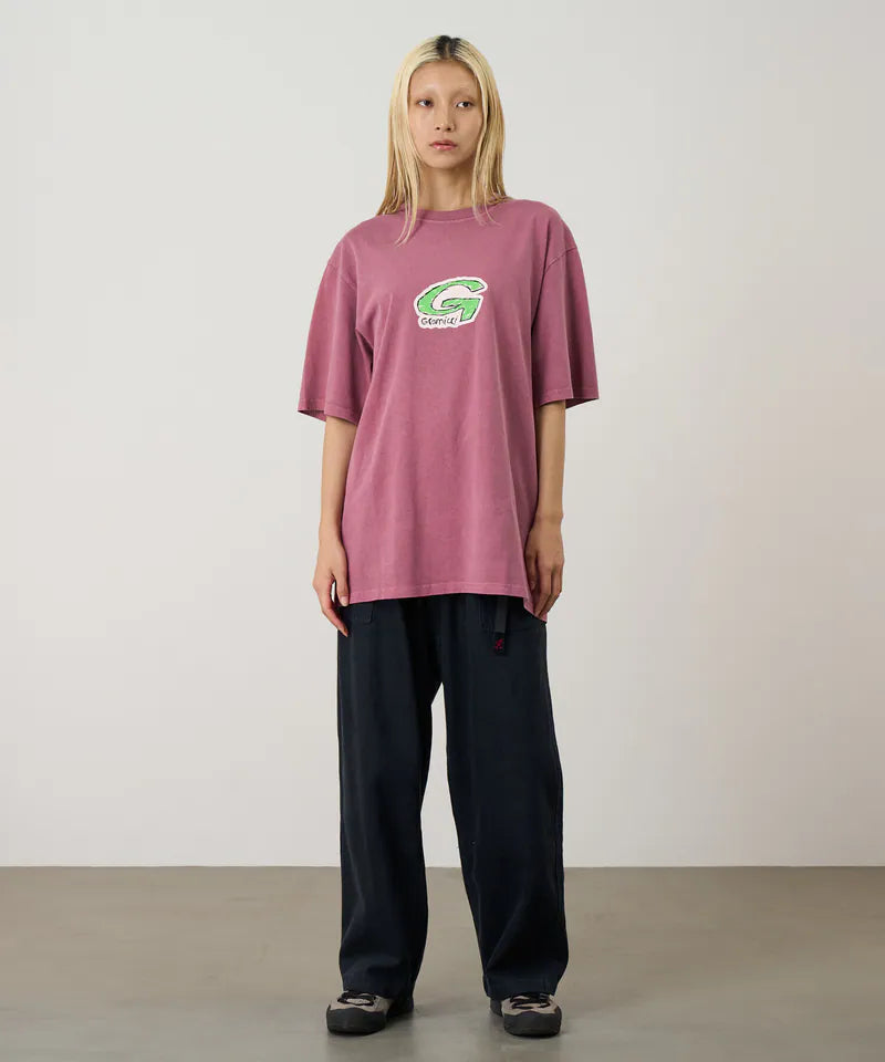 Gramicci Pigment Dyed G-Scribble Tee /RED PIGMENT