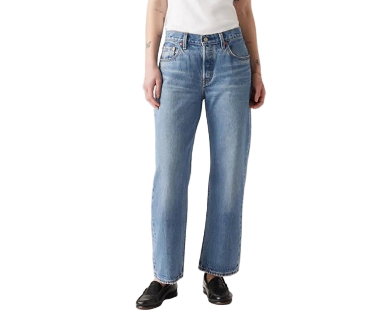 LEVI'S® W 501 90S ANKLE MED INDIGO - WORN IN
