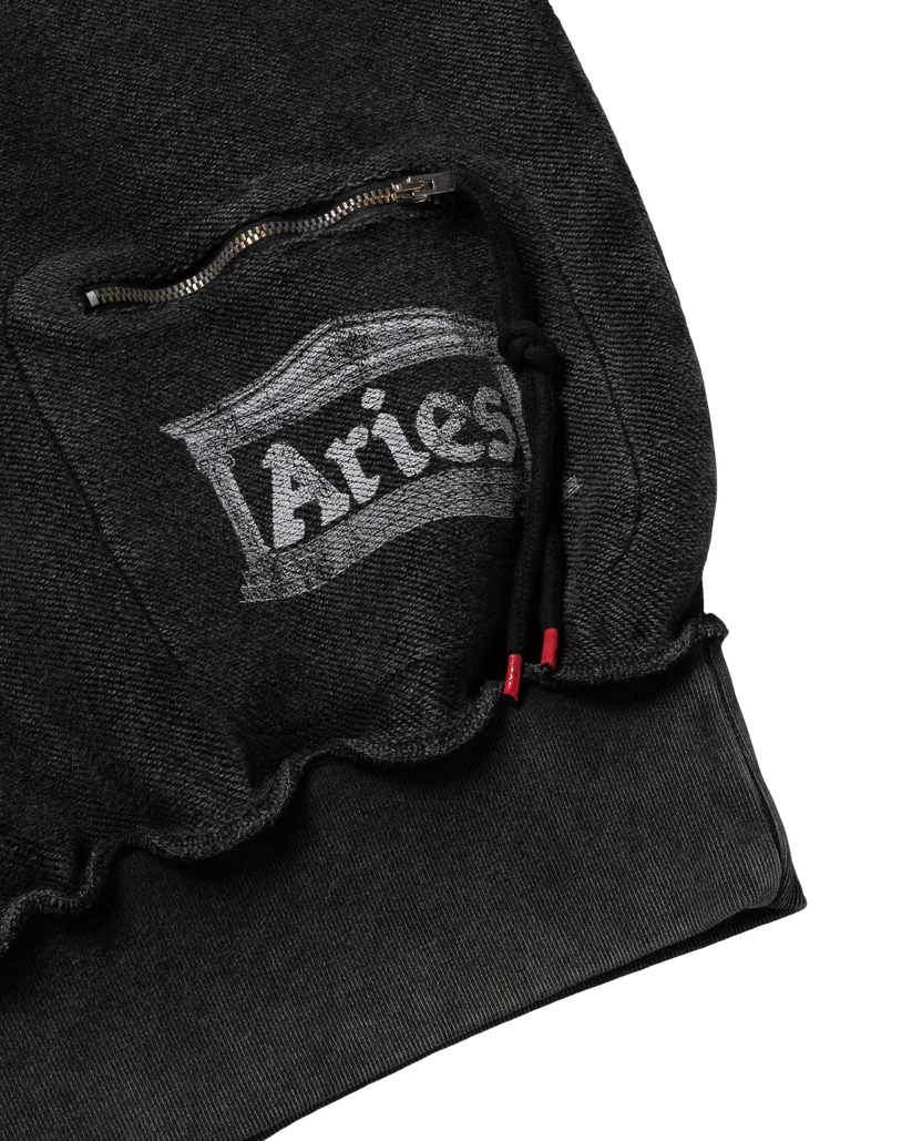 Aged Reverso Temple Zip Through Hoodie /ARIES
