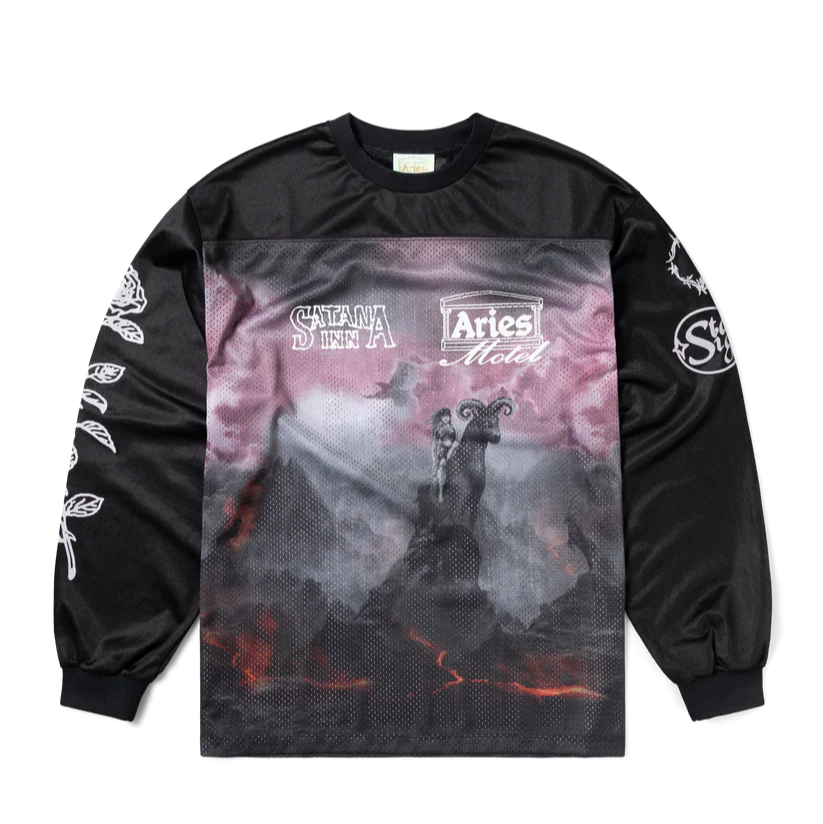 ★ARIES Faded Aries Ex Amino Long Sleeve T-Shirt 関税込★ Aries Faded Aries Ex Amino Long Sleeve Tee in Off White | FWRD