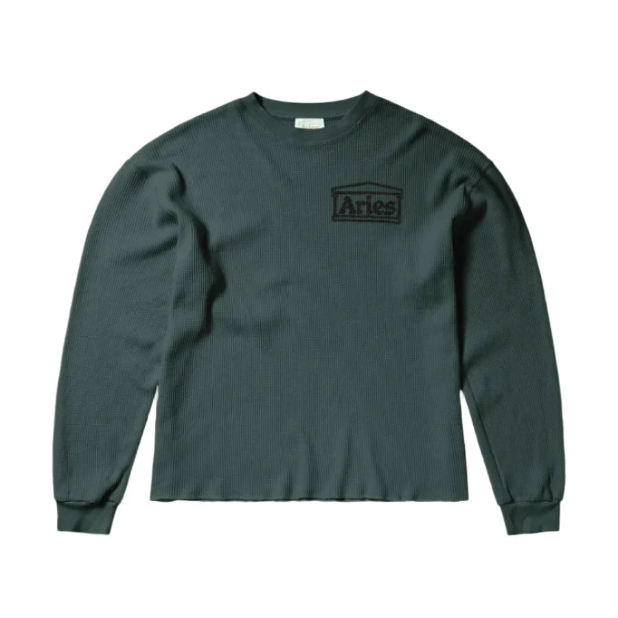 Waffle LS Tee / ARIES / DARK OLIVE