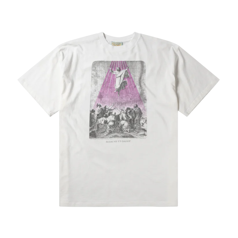 Faded Beam Me Up Daddy SS Tee / ARIES / OFF WHITE