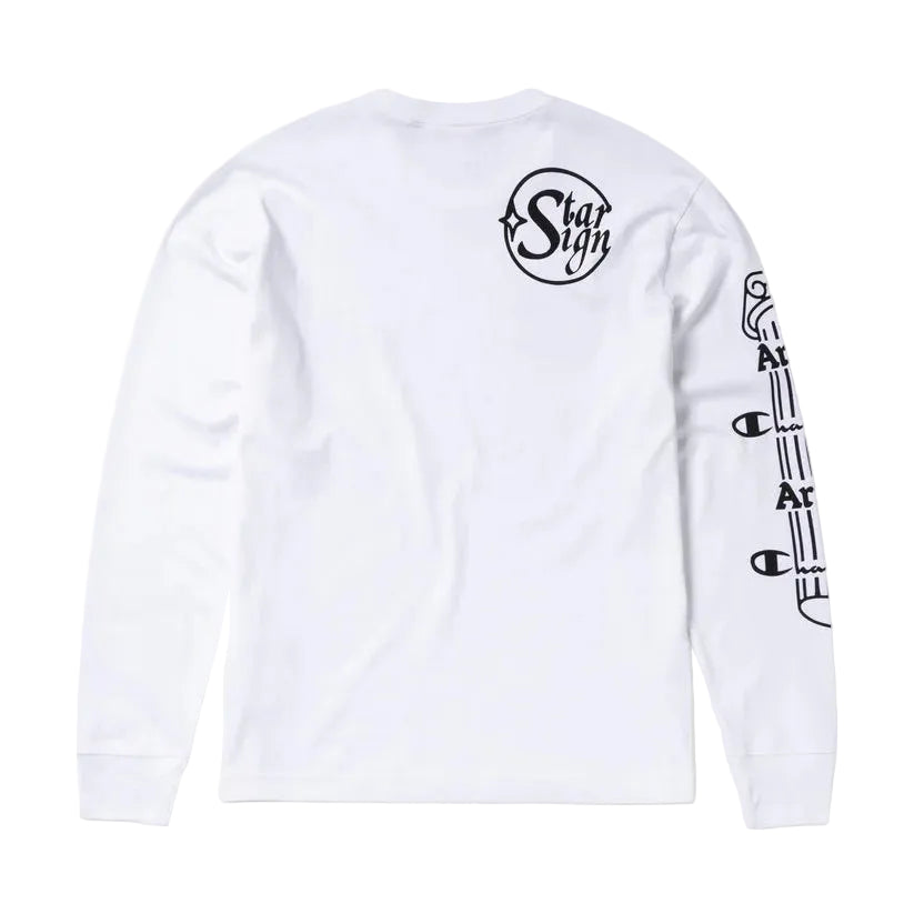 Aries x Champion Stars LS Tee / white