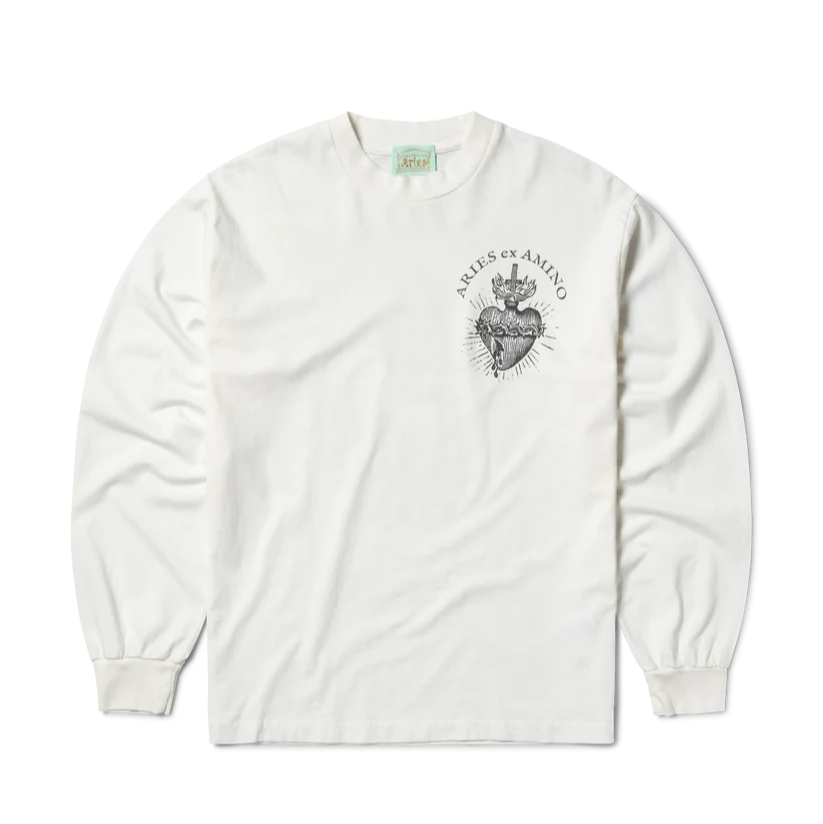 Faded Aries Ex Amino LS Tee / ARIES / OFF WHITE