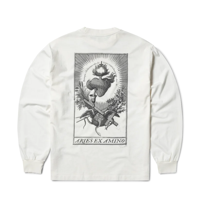 Faded Aries Ex Amino LS Tee / ARIES / OFF WHITE