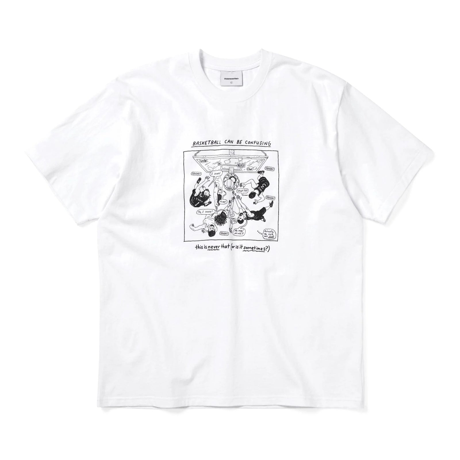 Confusing Basketball Tee  / THISISNEVERTHAT/WHITE