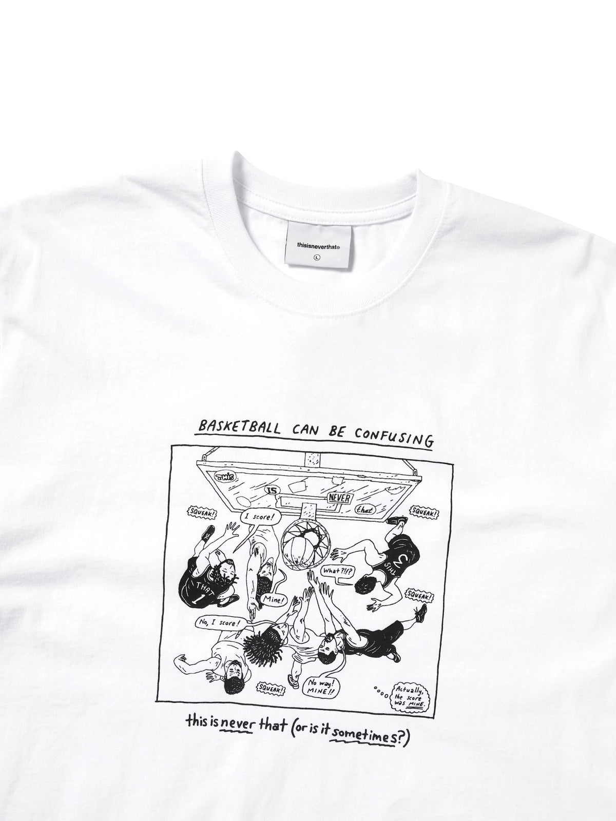 Confusing Basketball Tee  / THISISNEVERTHAT/WHITE