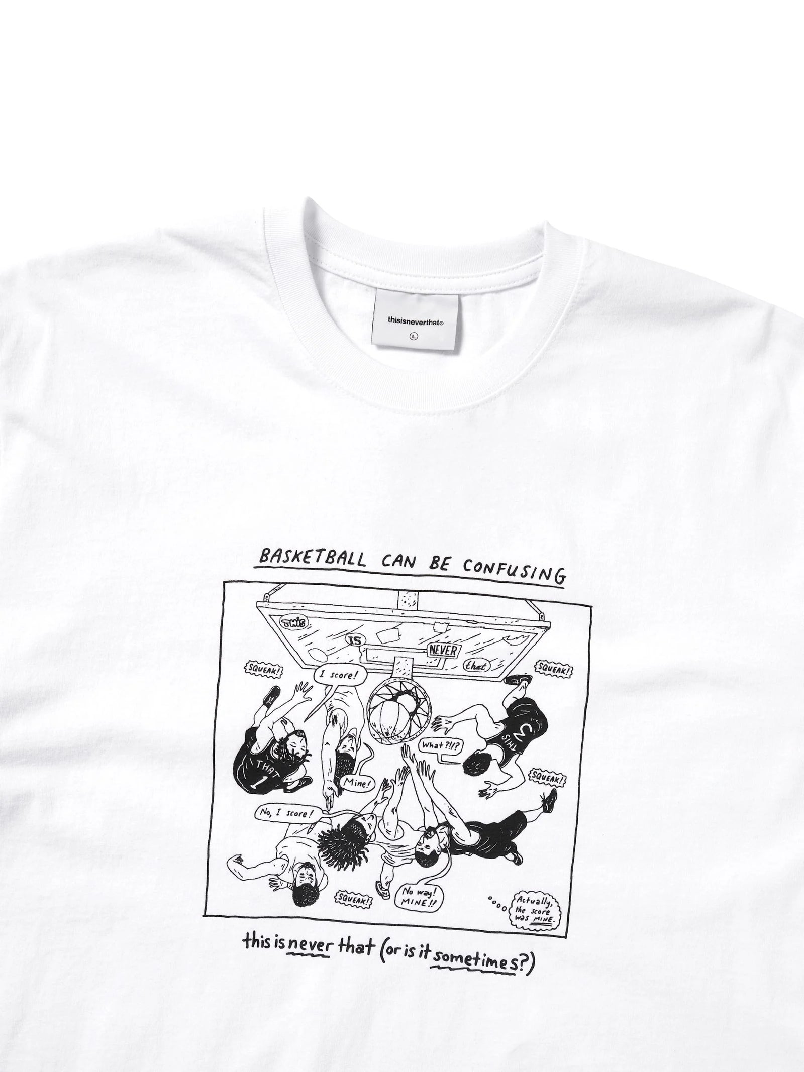 Confusing Basketball Tee  / THISISNEVERTHAT/WHITE