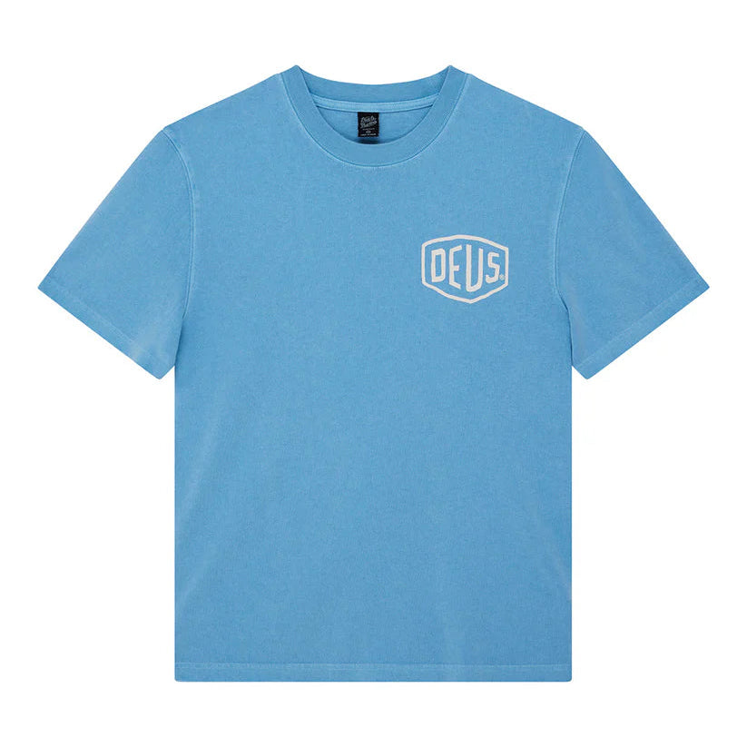 Shield Garment Dyed Tee / deus ex machina / bonnie blue