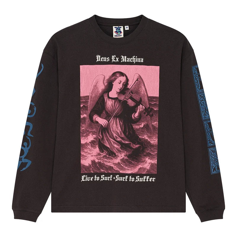 Swell Maps Os Ls Tee / deus ex mahina / Anthracite Grey