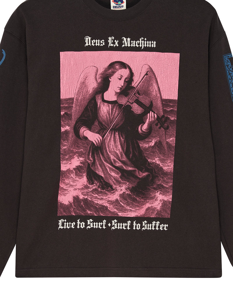 Swell Maps Os Ls Tee / deus ex mahina / Anthracite Grey