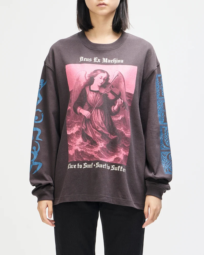 Swell Maps Os Ls Tee / deus ex mahina / Anthracite Grey