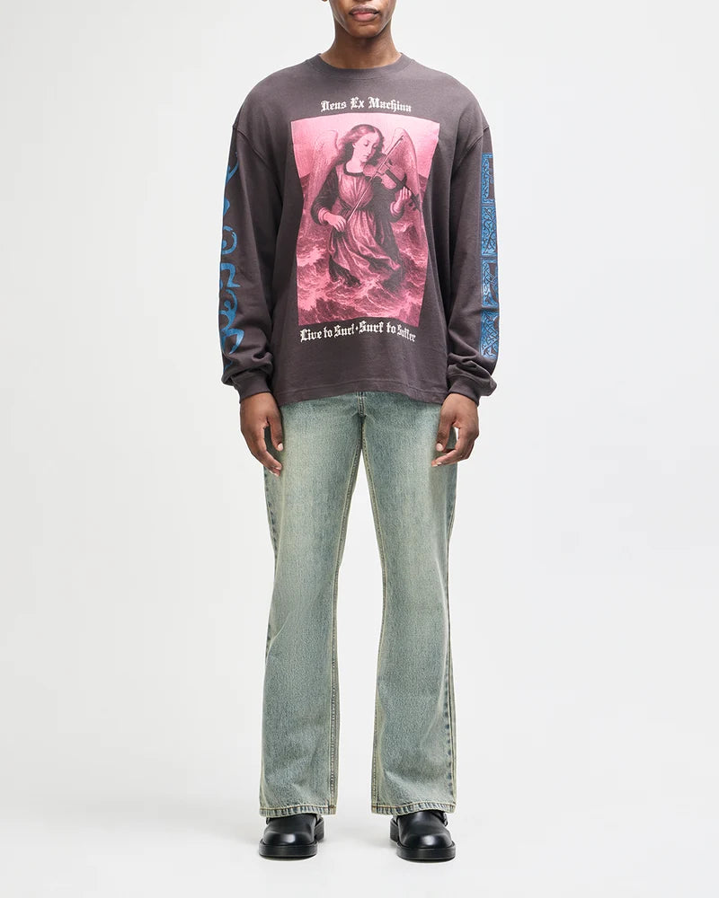 Swell Maps Os Ls Tee / deus ex mahina / Anthracite Grey