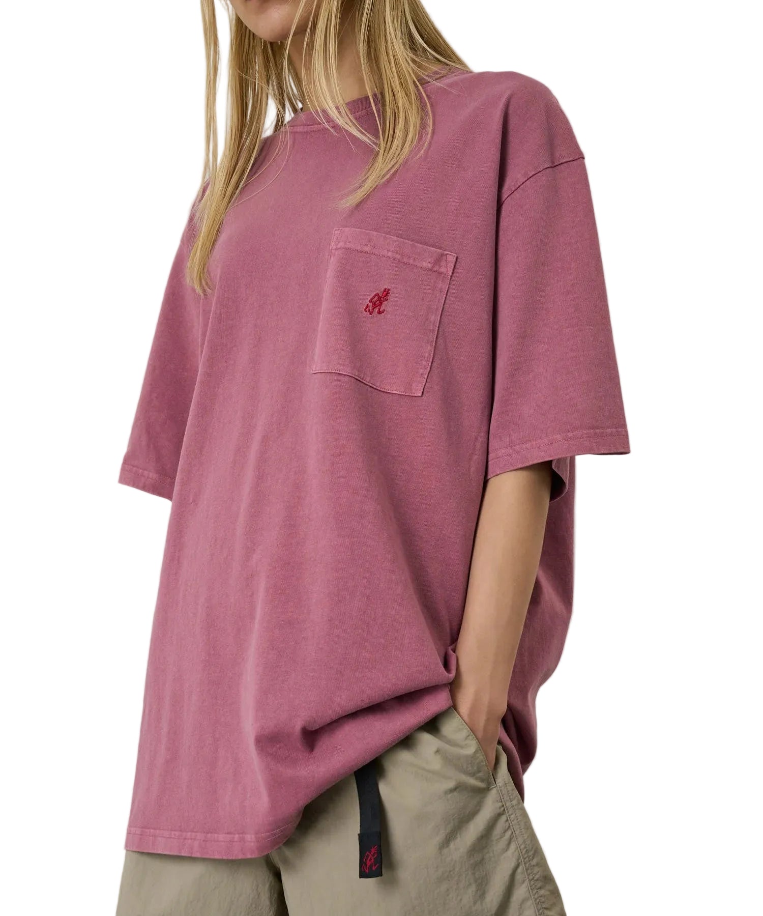 Gramicci Pigment Dyed One Point Tee / RED PIGMENT