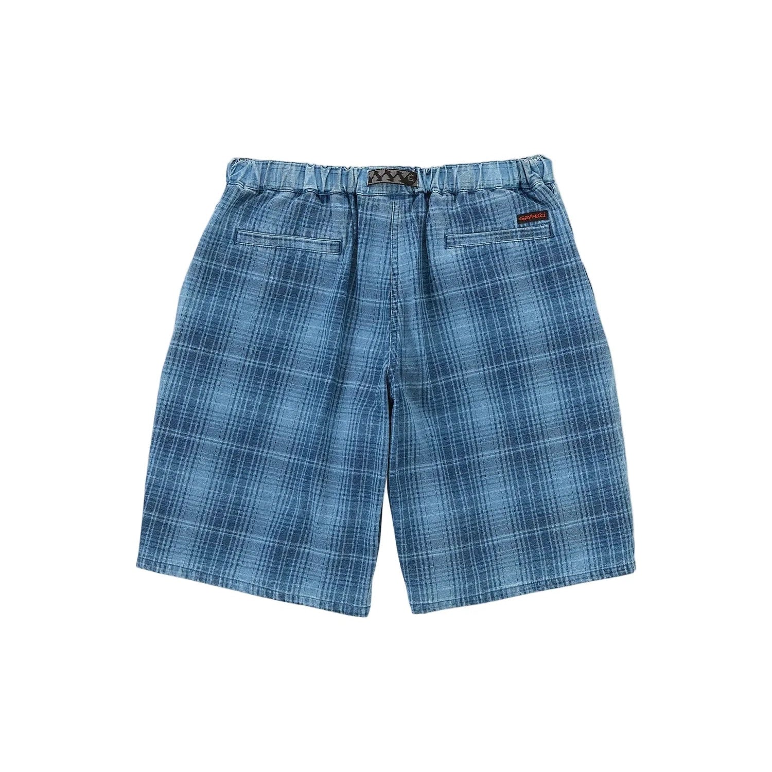 LAGOON SHORT DENIM PLAID / gramicci /Indigo Checkered Plaid