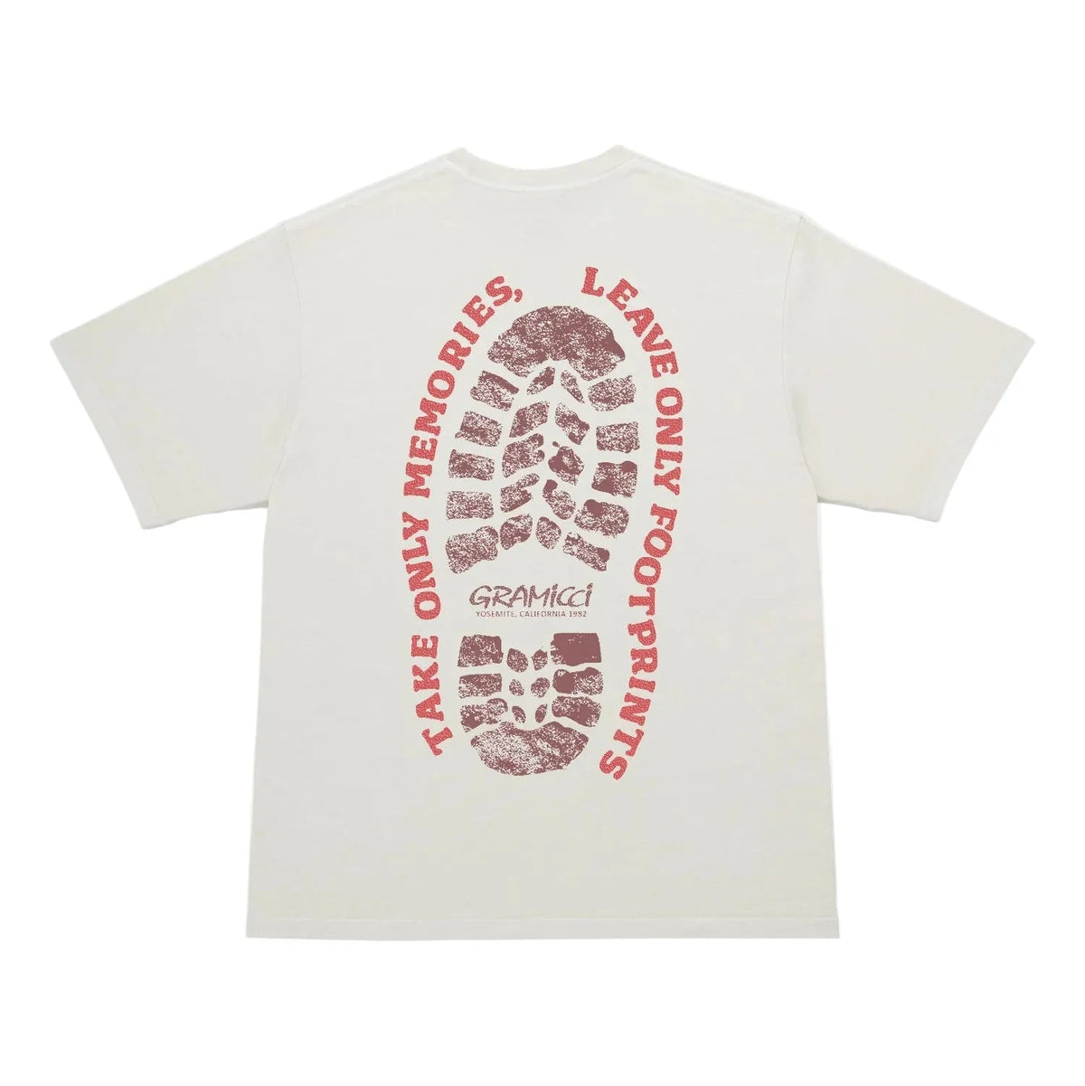 Gramicci Pigment Dyed Footprints Tee / NATURAL