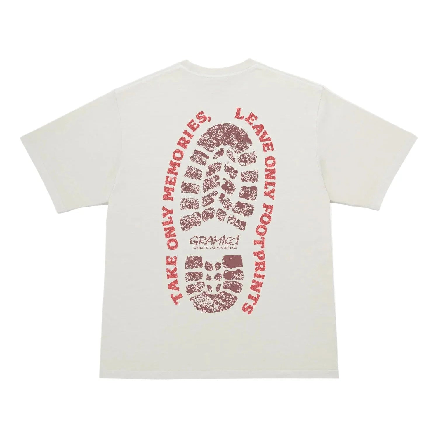 Gramicci Pigment Dyed Footprints Tee / NATURAL