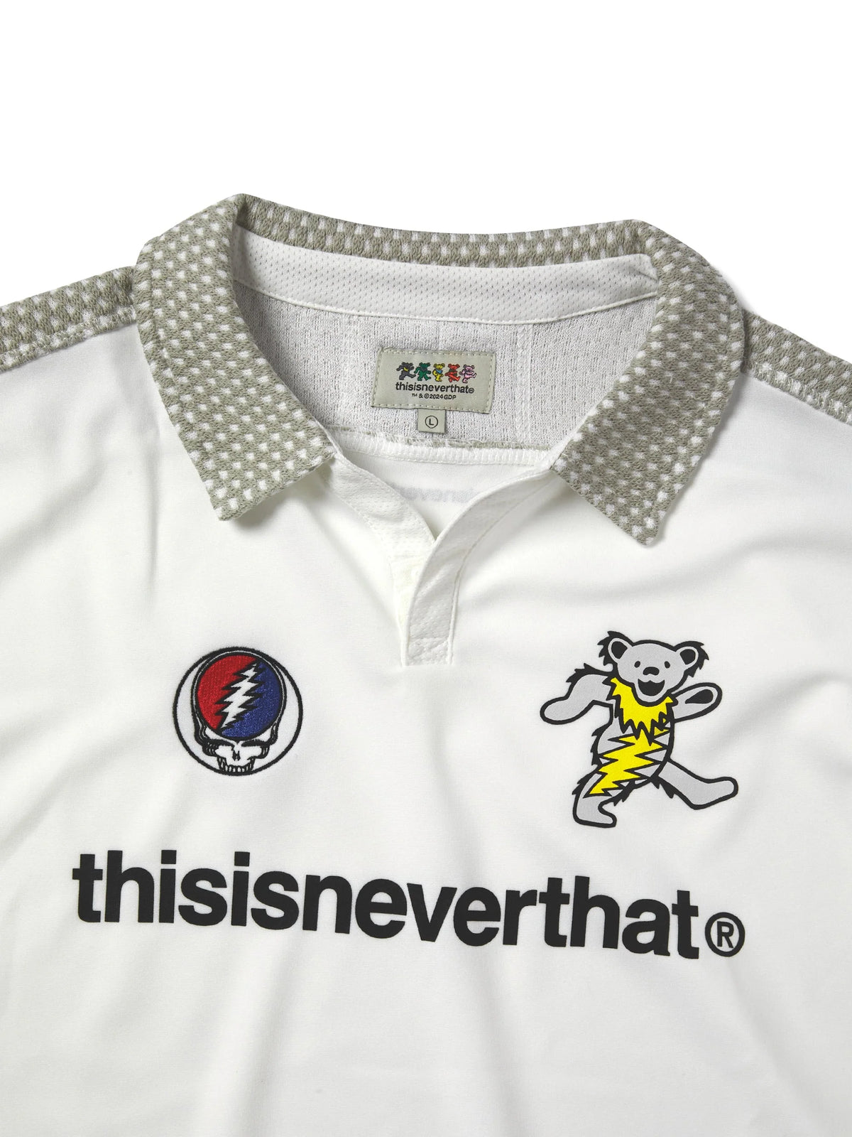 GD Soccer Jersey White / THISISNEVERTHAT X GRATEFUL DEAD