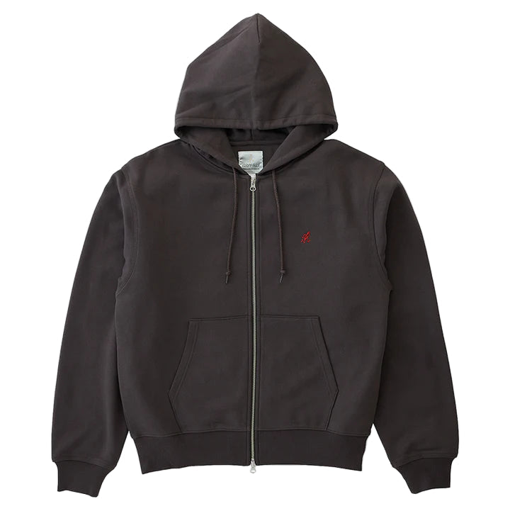 One Point Zip Hooded Sweatshirt / GRAMICCI / DEEP BROWN