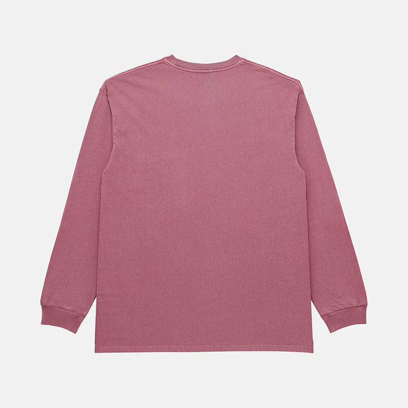 L/S POCKET TEE PIGMENT DYED / RED PIGMENT