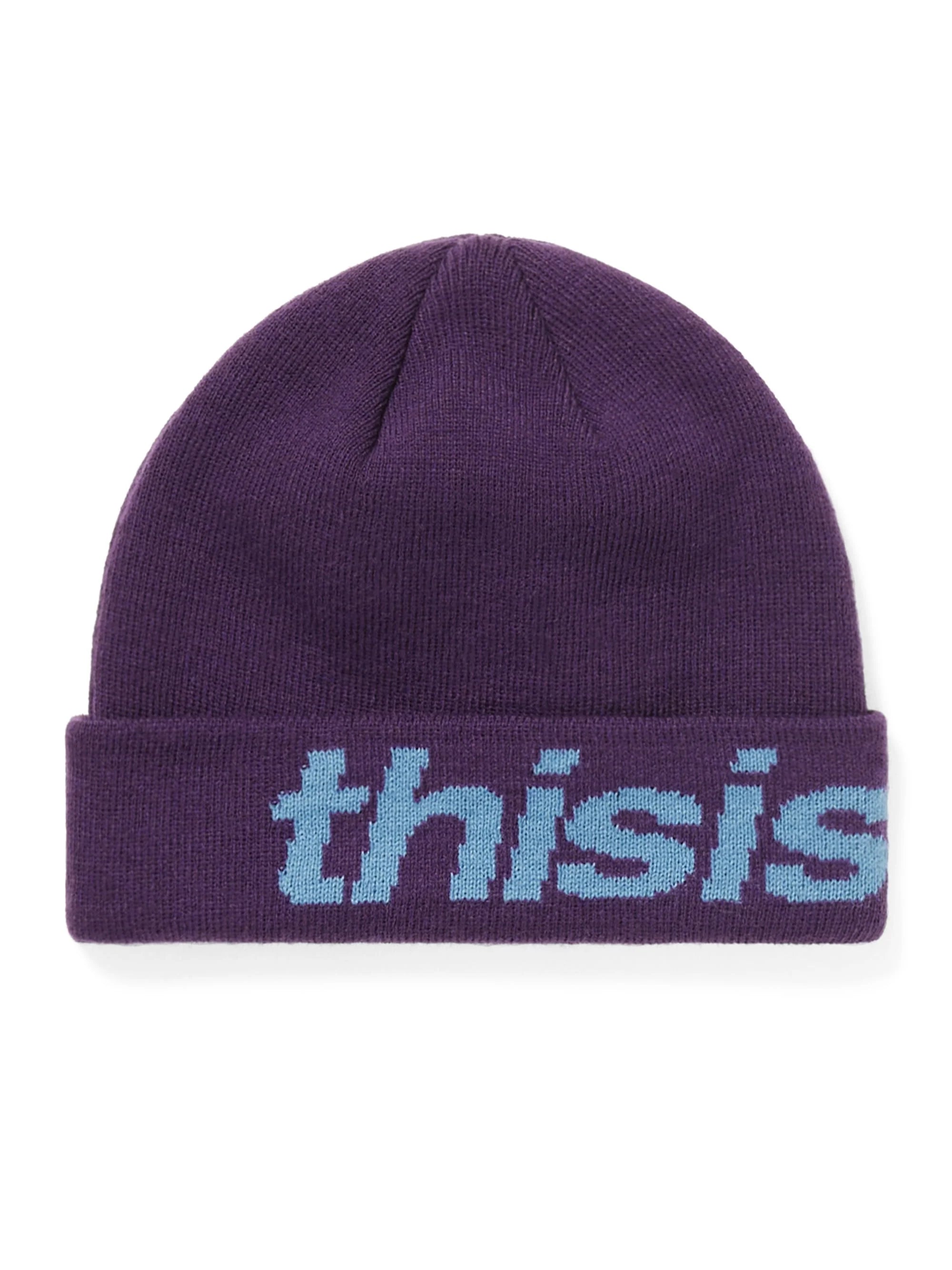 HSP-Logo Big Cuff Beanie Purple / thisisneverthat