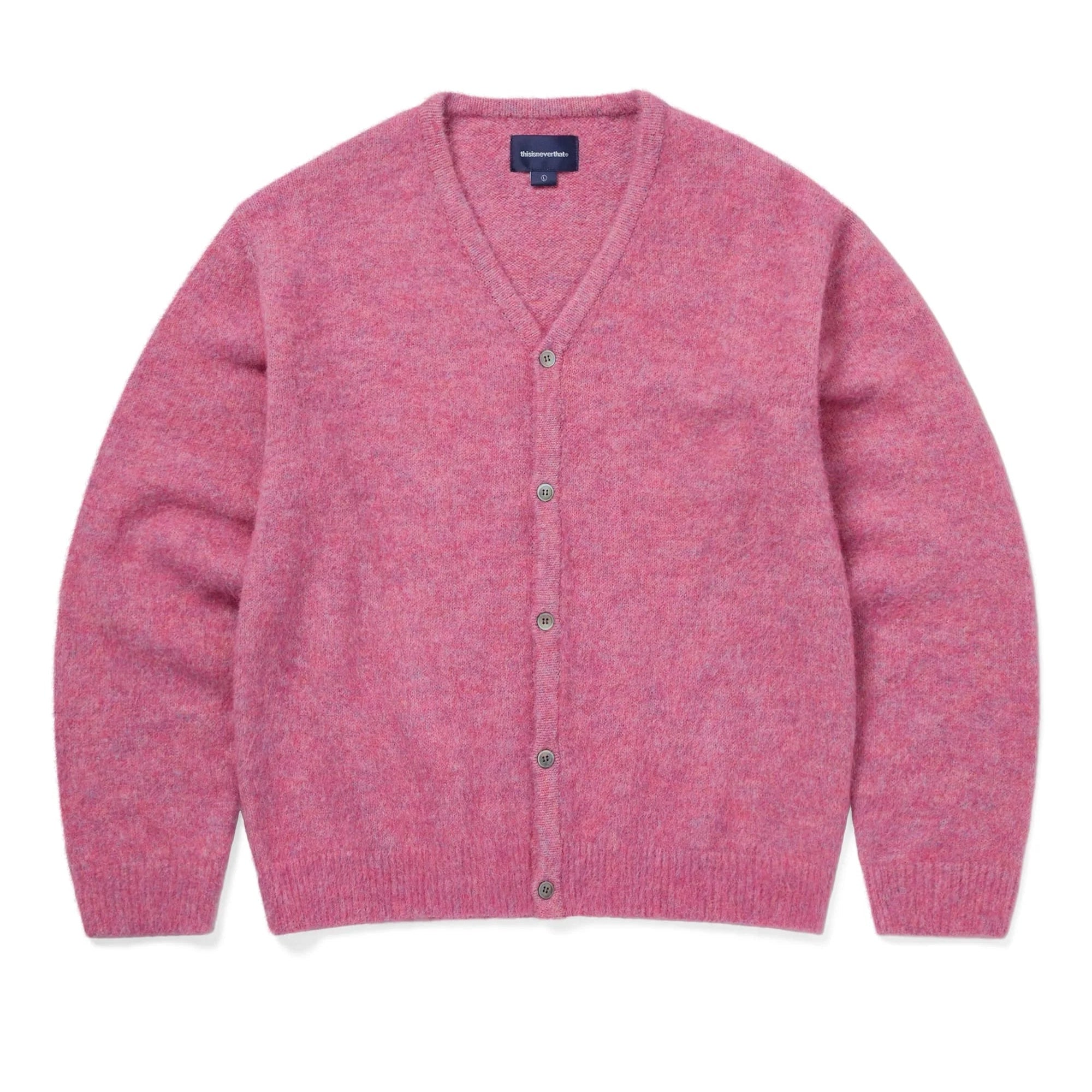 Hairy Knit Cardigan Pink / thisisneverthat