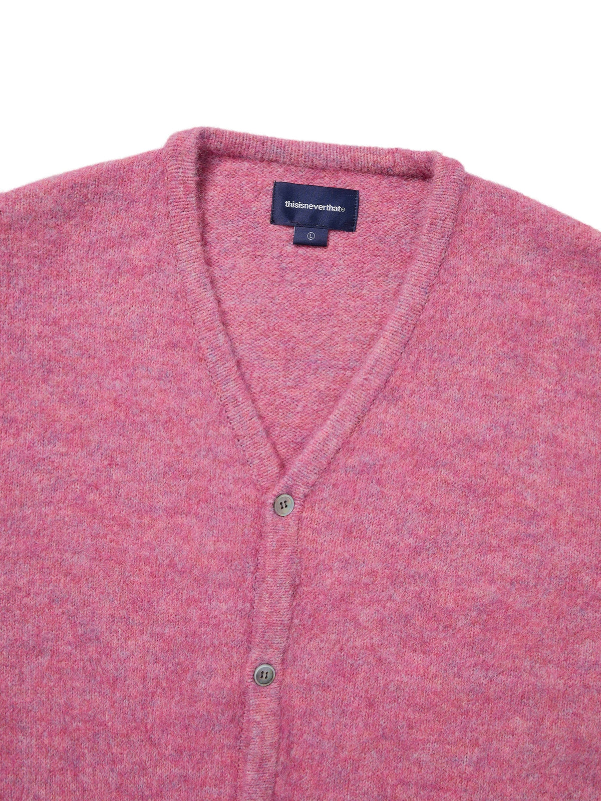 Hairy Knit Cardigan Pink / thisisneverthat