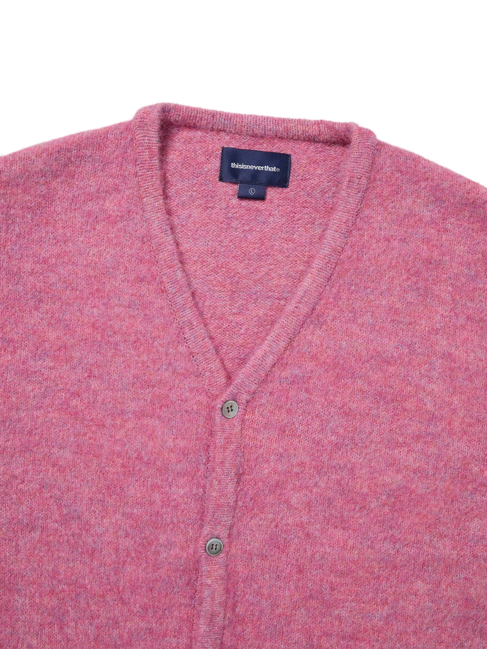 Hairy Knit Cardigan Pink / thisisneverthat