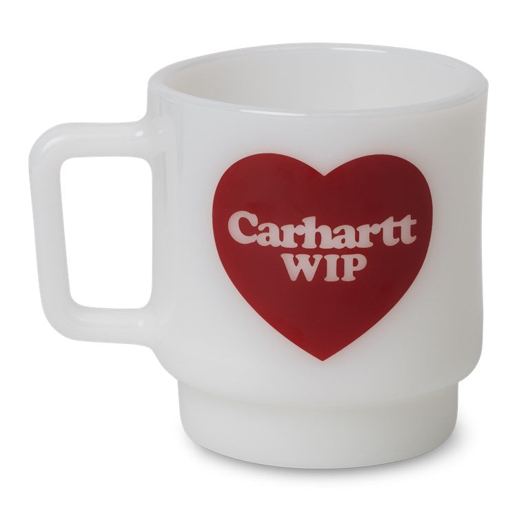 Heart Glass Mug / carhartt wip / white