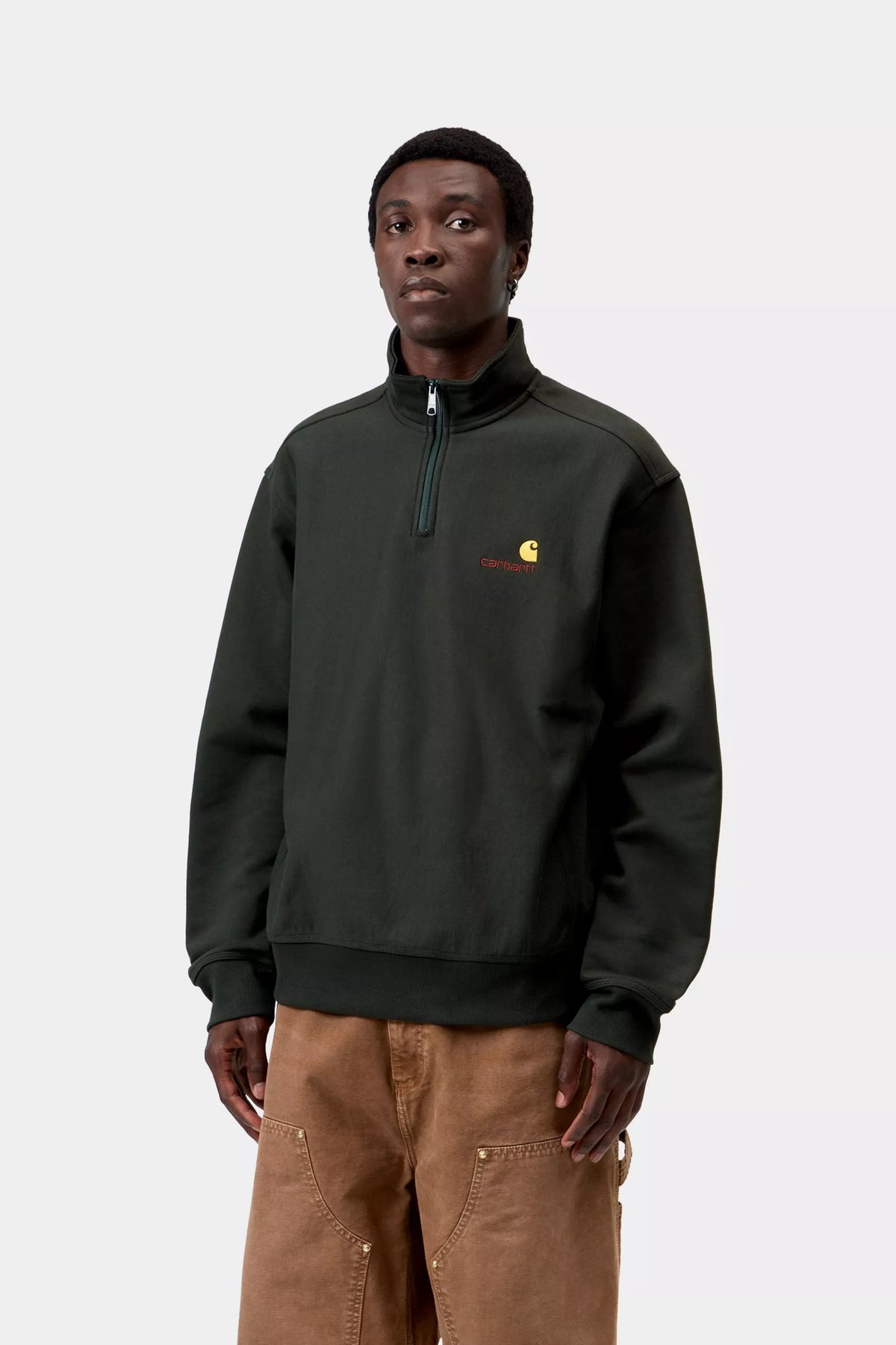 Half Zip American Script Sweatshirt/ carhartt wip / raven