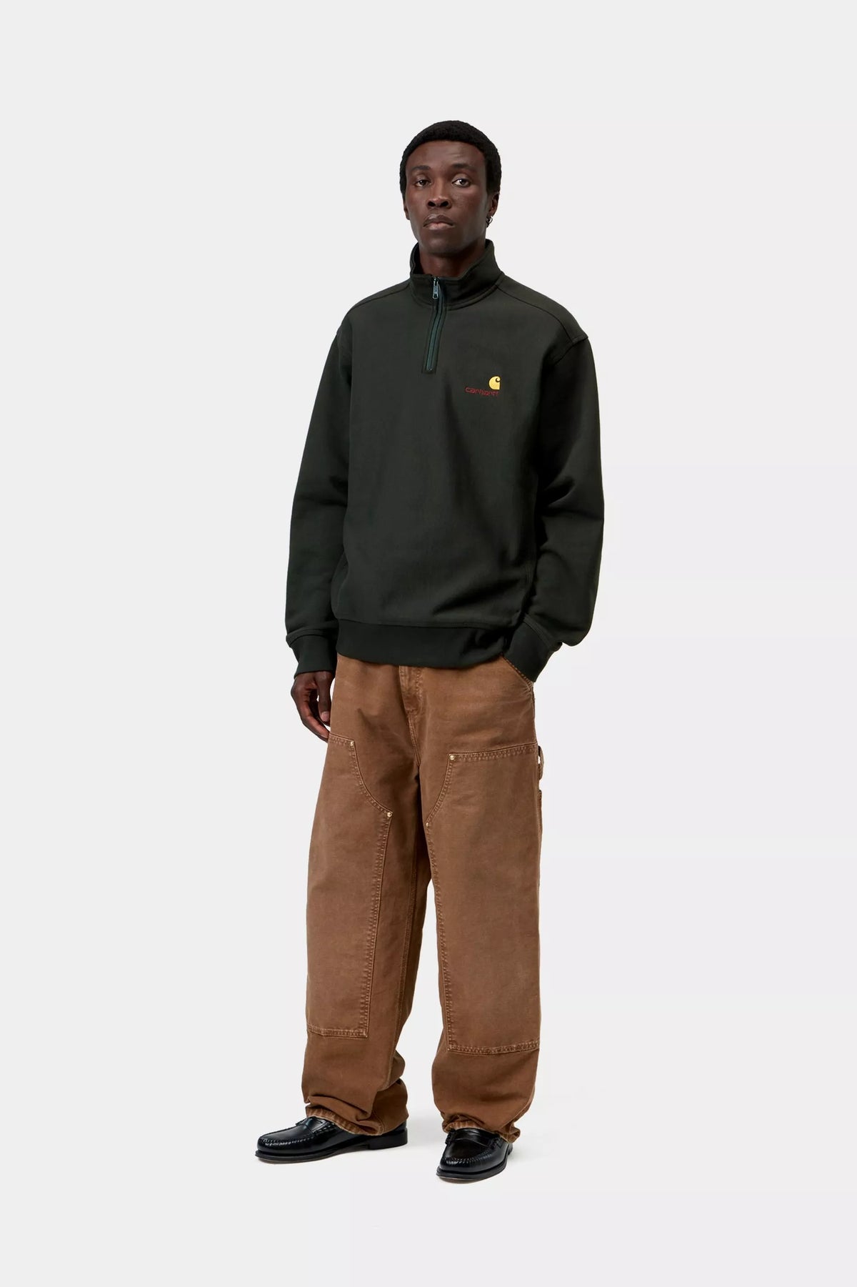 Half Zip American Script Sweatshirt/ carhartt wip / raven