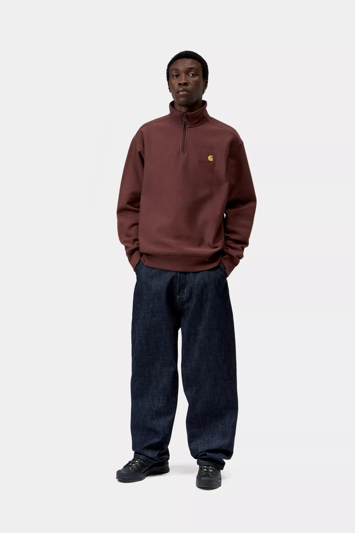 Half Zip American Script Sweatshirt / carhartt wip / Amarone
