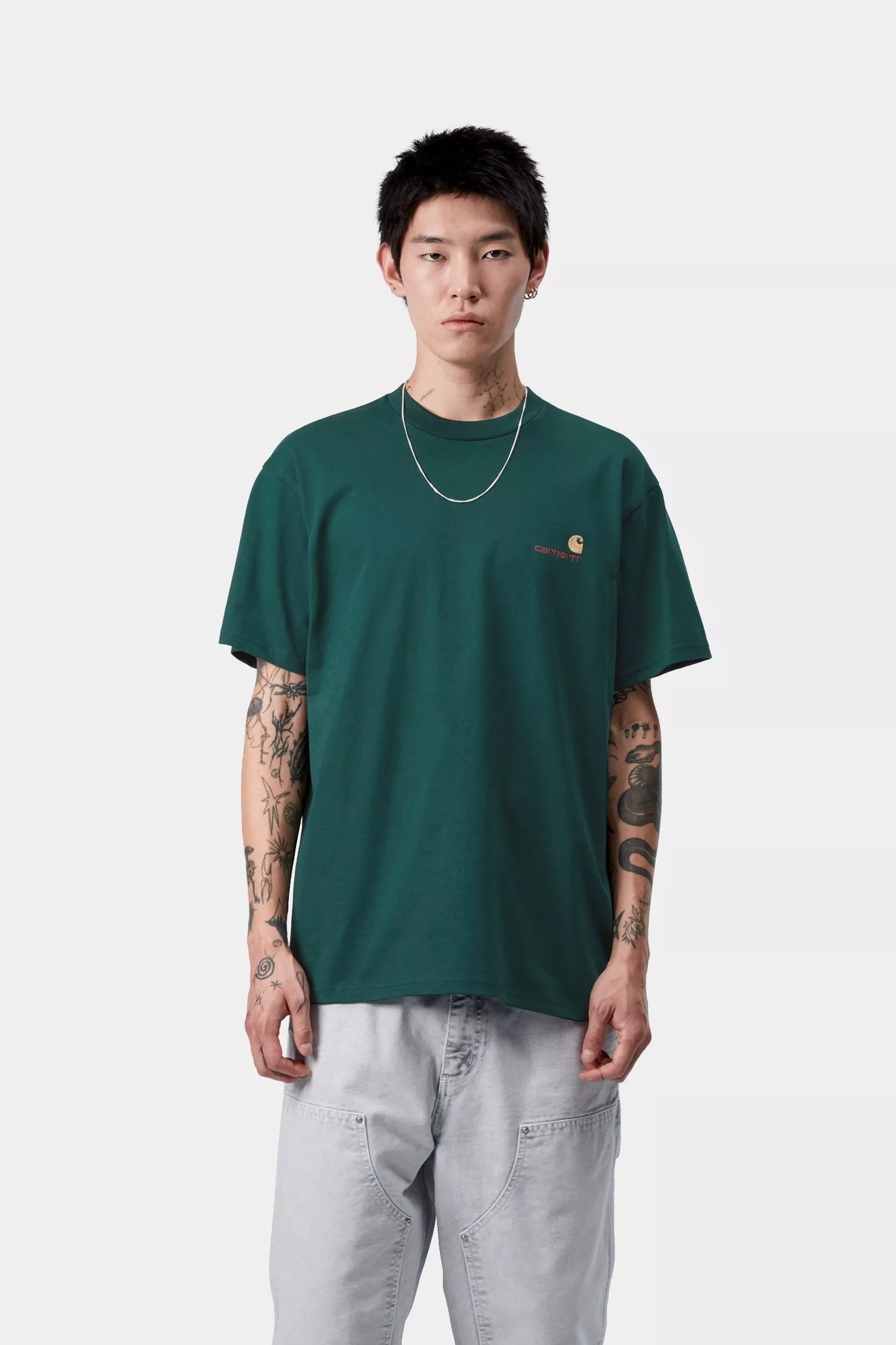 S/S American Script T-Shirt / carhartt wip / dark fir