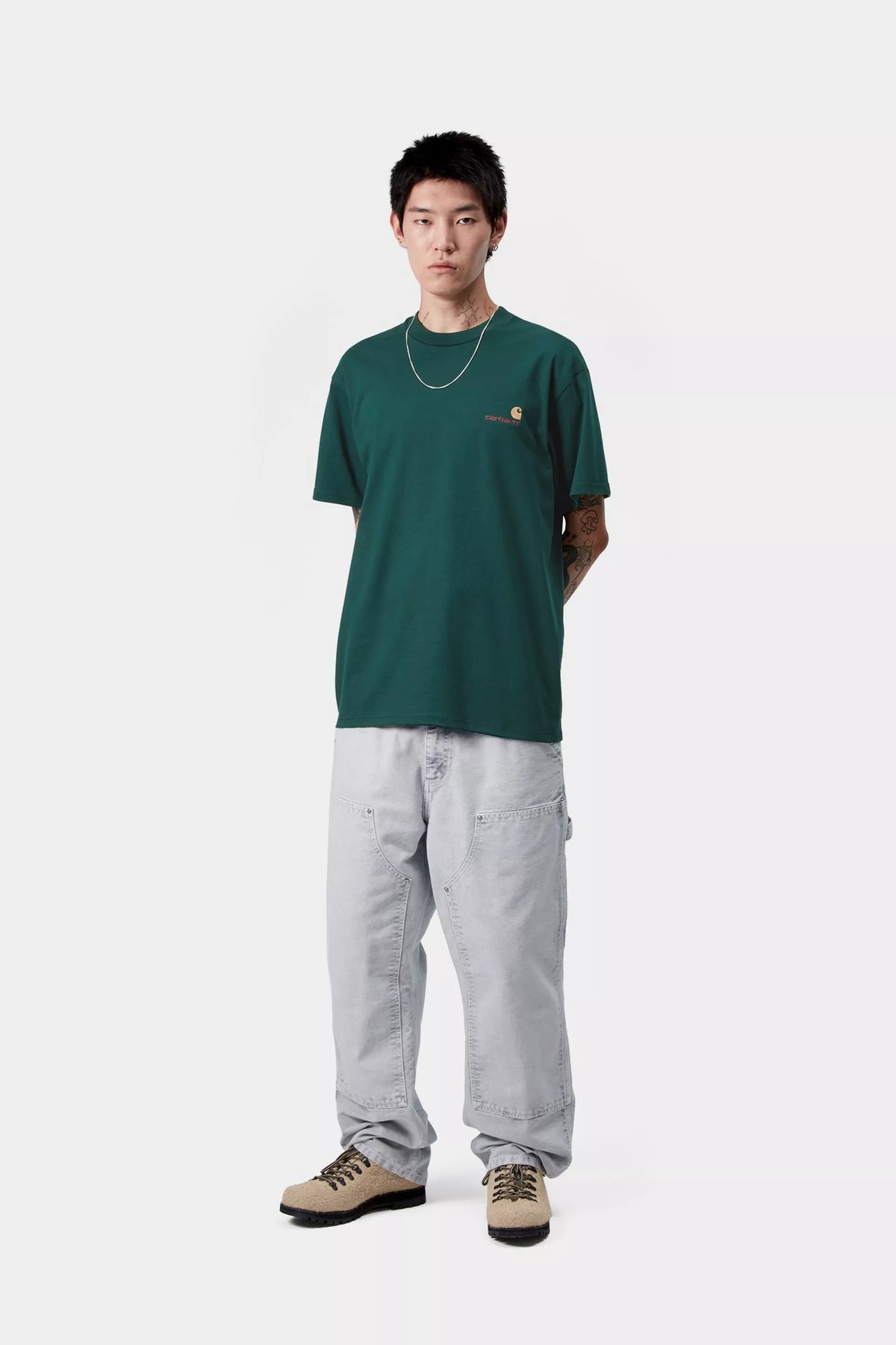 S/S American Script T-Shirt / carhartt wip / dark fir