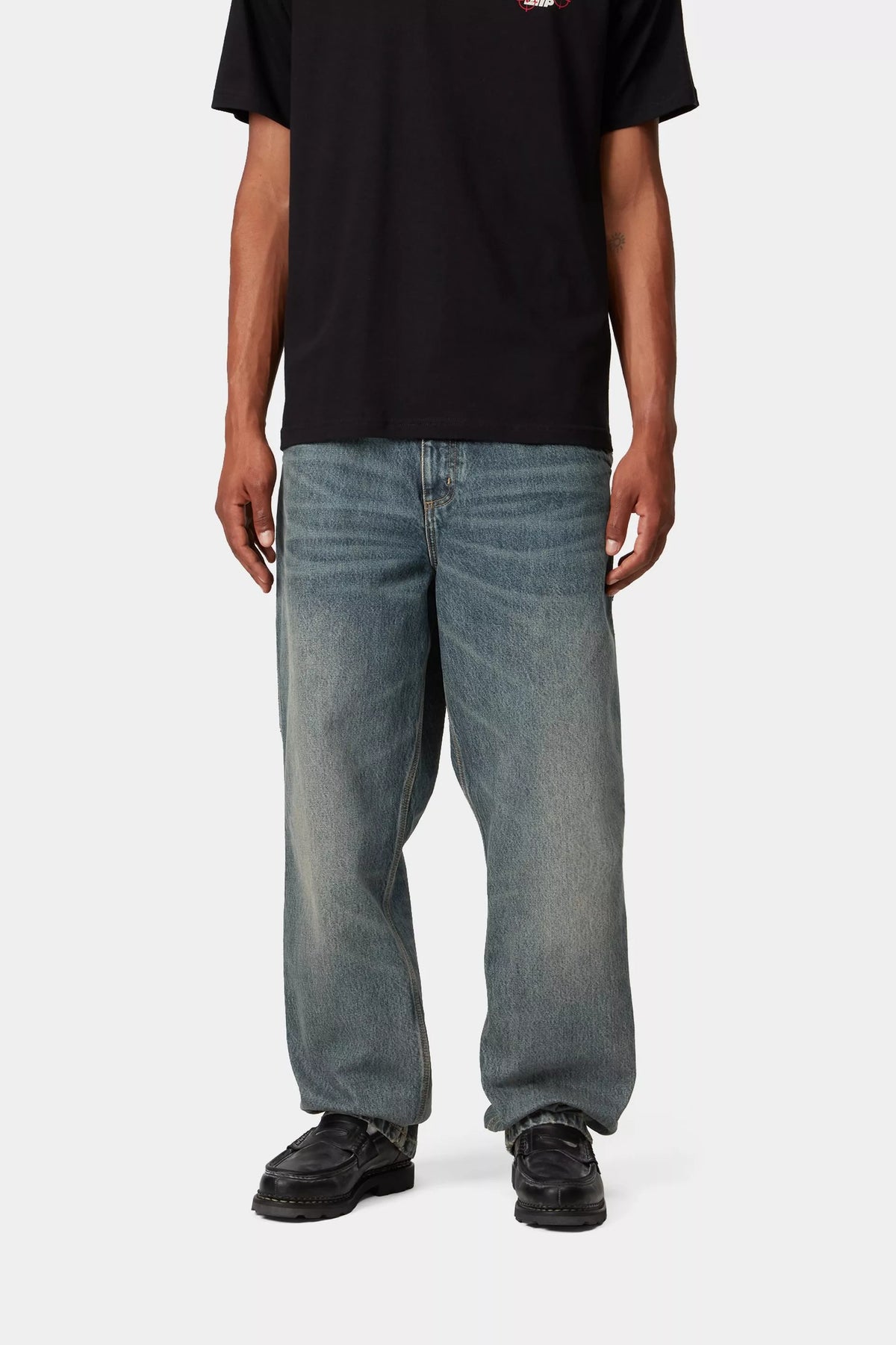 Single Knee Pant / carhartt wip / blue worn used