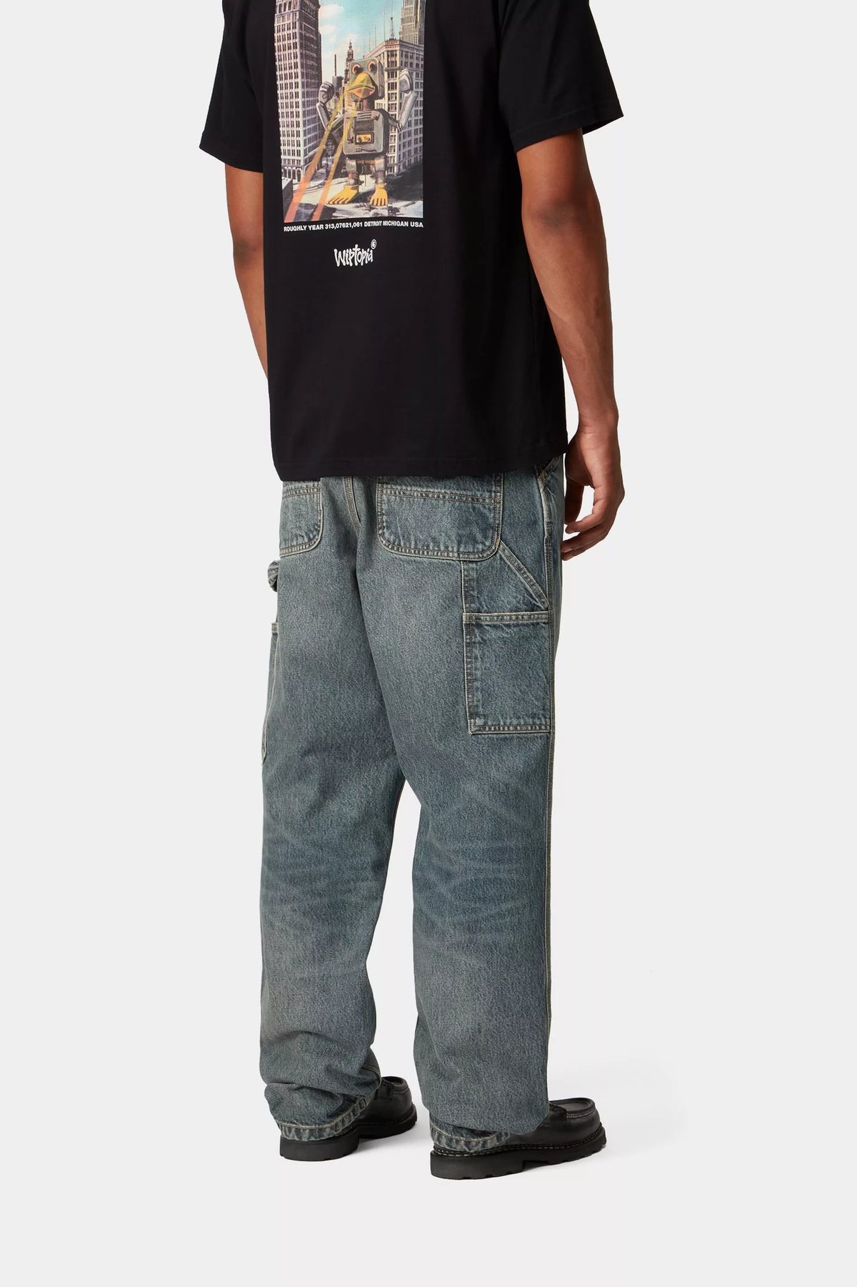 Single Knee Pant / carhartt wip / blue worn used