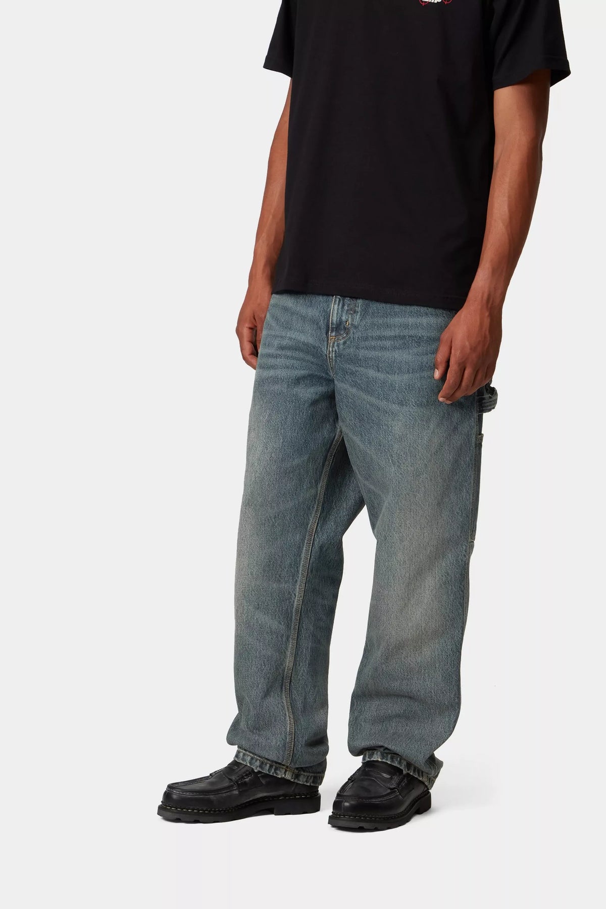 Single Knee Pant / carhartt wip / blue worn used