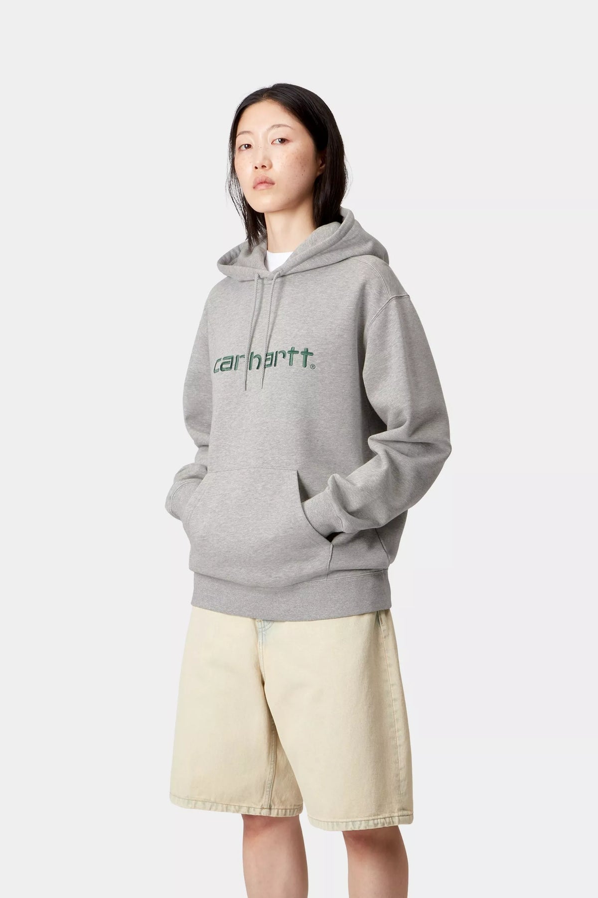 W&#39; Hooded Carhartt Sweatshirt / carhartt wip / grey heather