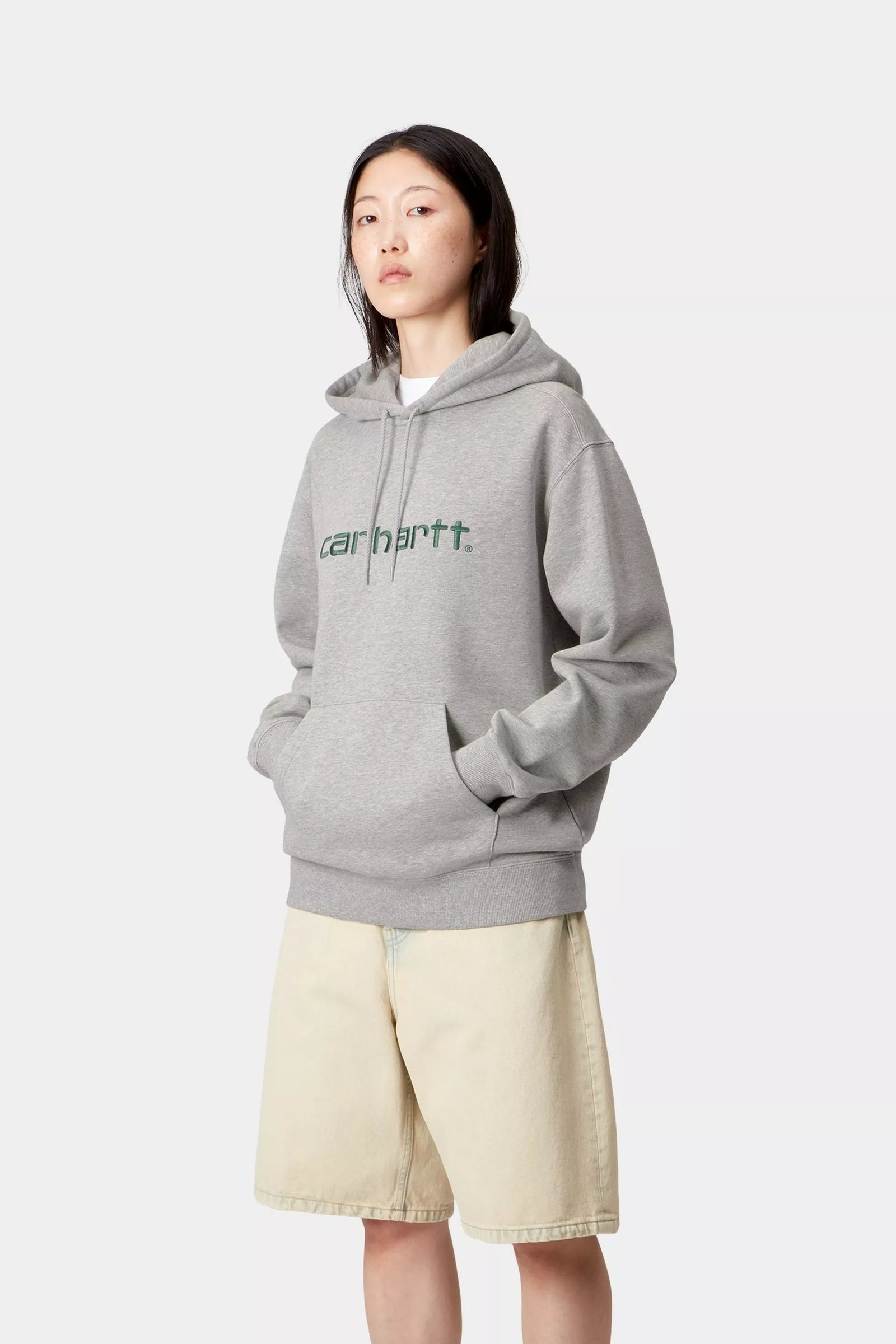 W' Hooded Carhartt Sweatshirt / carhartt wip / grey heather
