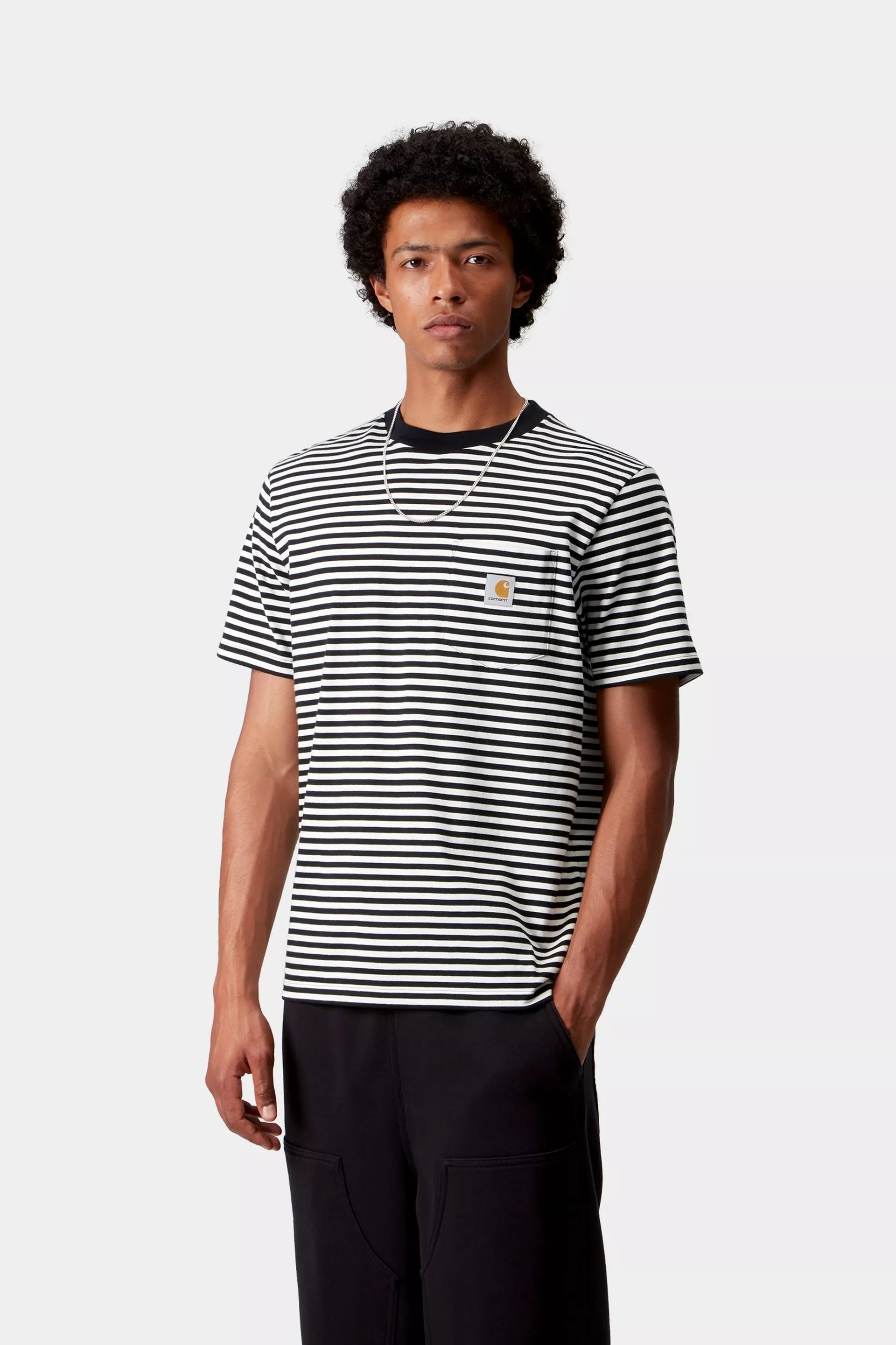 S/S Verner Pocket T-Shirt / carhartt wip / black -wax
