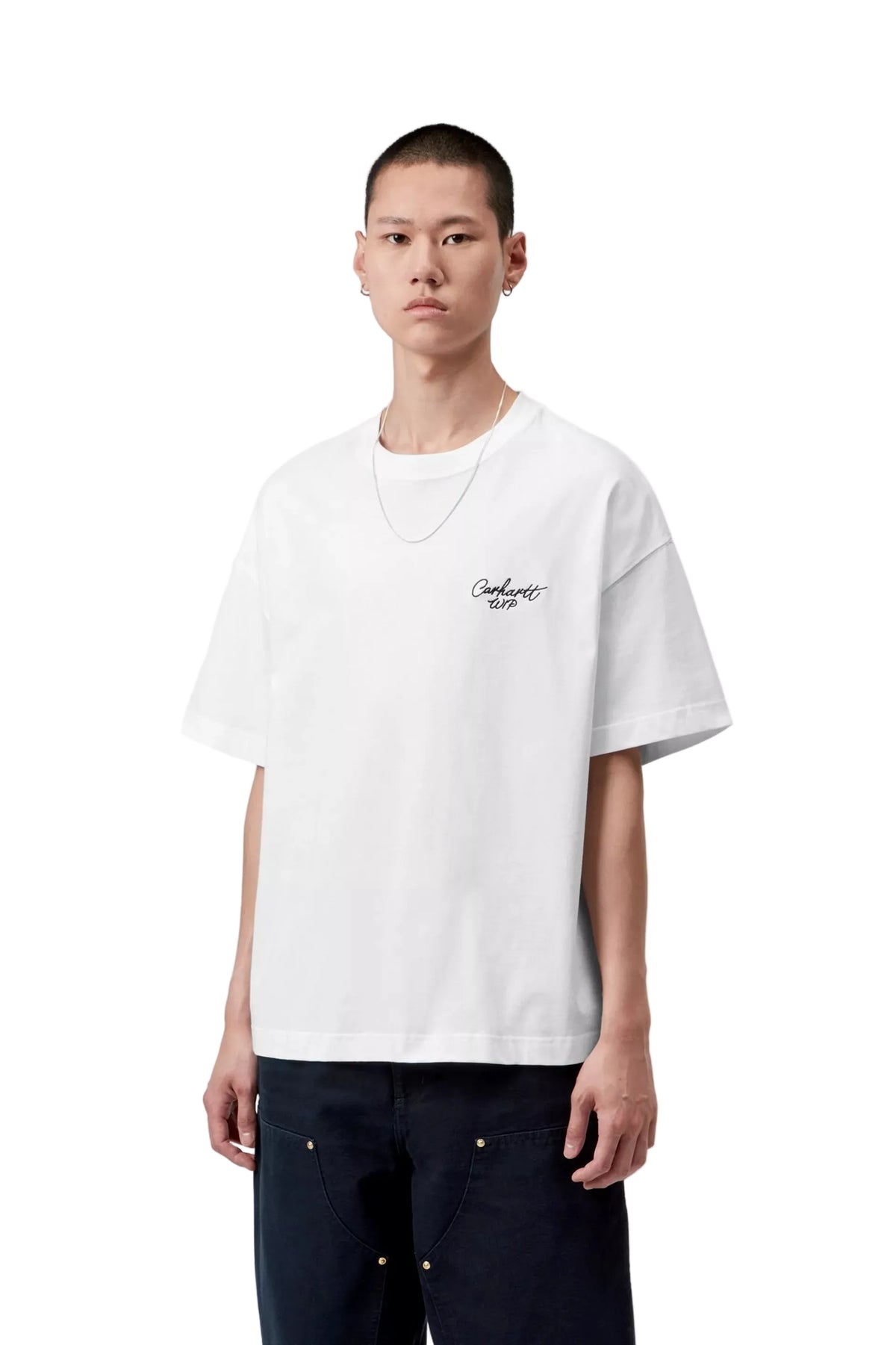 S/S Signature Script T-Shirt / carhartt wip / white